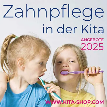 Zahnpflege in der Kita, Flyer 2025 Kita-Shop